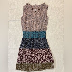 CAbi Pink Sundress Notched Collar Midi Women’s Small